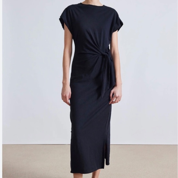 Apiece Apart Black Midi Dress - Picture 1 of 8